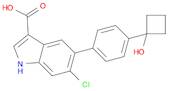 1H-Indole-3-carboxylic acid, 6-chloro-5-[4-(1-hydroxycyclobutyl)phenyl]-