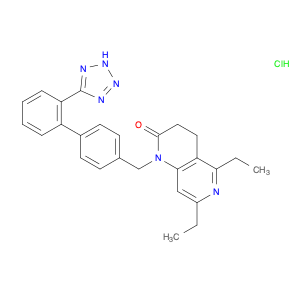1,6-Naphthyridin-2(1H)-one, 5,7-diethyl-3,4-dihydro-1-[[2'-(2H-tetrazol-5-yl)[1,1'-biphenyl]-4-yl]methyl]-, hydrochloride (1:1)