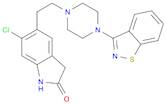 2H-Indol-2-one, 5-[2-[4-(1,2-benzisothiazol-3-yl)-1-piperazinyl]ethyl]-6-chloro-1,3-dihydro-