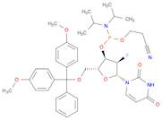 Uridine, 5'-O-[bis(4-methoxyphenyl)phenylmethyl]-2'-deoxy-2'-fluoro-, 3'-[2-cyanoethyl N,N-bis(1...