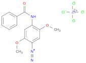 Benzenediazonium, 4-(benzoylamino)-2,5-dimethoxy-, (T-4)-tetrachlorozincate(2-) (2:1)