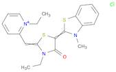 Pyridinium, 1-ethyl-2-[[3-ethyl-5-(3-methyl-2(3H)-benzothiazolylidene)-4-oxo-2-thiazolidinylidene]methyl]-, chloride (1:1)