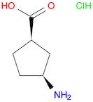 Cyclopentanecarboxylic acid, 3-amino-, hydrochloride (1:1), (1R,3S)-