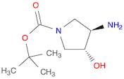 1-Pyrrolidinecarboxylic acid, 3-amino-4-hydroxy-, 1,1-dimethylethyl ester, (3R,4R)-rel-