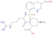 2-Piperidinecarboxylic acid, 1-[(2S)-5-[(aminoiminomethyl)amino]-1-oxo-2-[[(1,2,3,4-tetrahydro-3-methyl-8-quinolinyl)sulfonyl]amino]pentyl]-4-methyl-, hydrate (1:1), (2R,4R)-