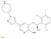 2-Pyridinamine, 3-[(1R)-1-(2,6-dichloro-3-fluorophenyl)ethoxy]-5-[1-(4-piperidinyl)-1H-pyrazol-4-yl]-, hydrochloride (1:1)