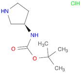 Carbamic acid, N-(3R)-3-pyrrolidinyl-, 1,1-dimethylethyl ester, hydrochloride (1:1)