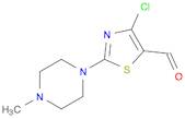 5-Thiazolecarboxaldehyde, 4-chloro-2-(4-methyl-1-piperazinyl)-