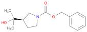 1-Pyrrolidinecarboxylic acid, 3-(1-hydroxy-1-methylethyl)-, phenylmethyl ester, (3R)-