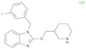 1H-Benzimidazole, 1-[(3-fluorophenyl)methyl]-2-(3-piperidinylmethoxy)-, hydrochloride (1:1)