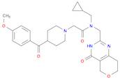 1-Piperidineacetamide, N-(cyclopropylmethyl)-4-(4-methoxybenzoyl)-N-[(3,5,7,8-tetrahydro-4-oxo-4H-pyrano[4,3-d]pyrimidin-2-yl)methyl]-