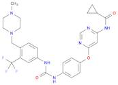 Cyclopropanecarboxamide, N-[6-[4-[[[[4-[(4-methyl-1-piperazinyl)methyl]-3-(trifluoromethyl)phenyl]amino]carbonyl]amino]phenoxy]-4-pyrimidinyl]-