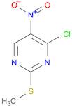 Pyrimidine, 4-chloro-2-(methylthio)-5-nitro-