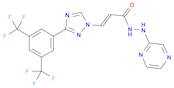 2-Propenoic acid, 3-[3-[3,5-bis(trifluoromethyl)phenyl]-1H-1,2,4-triazol-1-yl]-, 2-(2-pyrazinyl)hydrazide, (2E)-