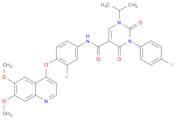 5-Pyrimidinecarboxamide, N-[4-[(6,7-dimethoxy-4-quinolinyl)oxy]-3-fluorophenyl]-3-(4-fluorophenyl)-1,2,3,4-tetrahydro-1-(1-methylethyl)-2,4-dioxo-