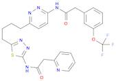 2-Pyridineacetamide, N-[5-[4-[6-[[2-[3-(trifluoromethoxy)phenyl]acetyl]amino]-3-pyridazinyl]butyl]-1,3,4-thiadiazol-2-yl]-