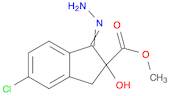1H-Indene-2-carboxylic acid, 5-chloro-1-hydrazinylidene-2,3-dihydro-2-hydroxy-, methyl ester