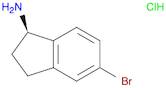 1H-Inden-1-amine, 5-bromo-2,3-dihydro-, hydrochloride (1:1), (1R)-