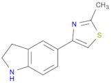 1H-Indole, 2,3-dihydro-5-(2-methyl-4-thiazolyl)-