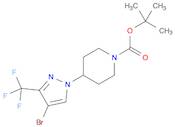 1-Piperidinecarboxylic acid, 4-[4-bromo-3-(trifluoromethyl)-1H-pyrazol-1-yl]-, 1,1-dimethylethyl ester