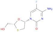 2(1H)-Pyrimidinone, 4-amino-5-fluoro-1-[(2R,5S)-2-(hydroxymethyl)-1,3-oxathiolan-5-yl]-, rel-