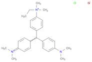 Benzenaminium, 4-[[4-(dimethylamino)phenyl][4-(dimethyliminio)-2,5-cyclohexadien-1-ylidene]methyl]-N-ethyl-N,N-dimethyl-, bromide chloride (1:1:1)