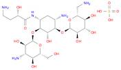 D-Streptamine, O-3-amino-3-deoxy-α-D-glucopyranosyl-(1→6)-O-[6-amino-6-deoxy-α-D-glucopyranosyl-(1→4)]-N1-[(2S)-4-amino-2-hydroxy-1-oxobutyl]-2-deoxy-, sulfate (5:9) (salt) (9CI)