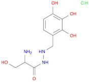 Serine, 2-[(2,3,4-trihydroxyphenyl)methyl]hydrazide, hydrochloride (1:1)