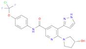 3-Pyridinecarboxamide, N-[4-(chlorodifluoromethoxy)phenyl]-6-[(3R)-3-hydroxy-1-pyrrolidinyl]-5-(1H-pyrazol-3-yl)-