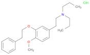 Benzeneethanamine, 4-methoxy-3-(2-phenylethoxy)-N,N-dipropyl-, hydrochloride (1:1)