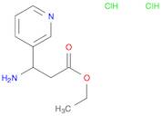 3-Pyridinepropanoic acid, β-amino-, ethyl ester, hydrochloride (1:2)