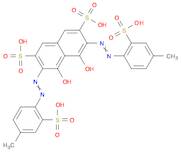 2,7-Naphthalenedisulfonic acid, 4,5-dihydroxy-3,6-bis[2-(4-methyl-2-sulfophenyl)diazenyl]-