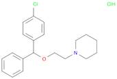 Piperidine, 1-[2-[(4-chlorophenyl)phenylmethoxy]ethyl]-, hydrochloride (1:1)