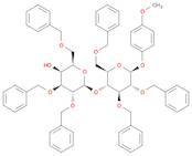 β-D-Glucopyranoside, 4-methoxyphenyl 2,3,6-tris-O-(phenylmethyl)-4-O-[2,3,6-tris-O-(phenylmethyl)-β-D-galactopyranosyl]-