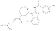 4-Pyridinecarboxamide, N-[7-chloro-1-[(3R)-1-[(2E)-4-(dimethylamino)-1-oxo-2-buten-1-yl]hexahydro-1H-azepin-3-yl]-1H-benzimidazol-2-yl]-2-methyl-