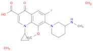 3-Quinolinecarboxylic acid, 1-cyclopropyl-6-fluoro-1,4-dihydro-8-methoxy-7-[3-(methylamino)-1-piperidinyl]-4-oxo-, hydrate (1:2)