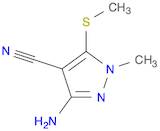 1H-Pyrazole-4-carbonitrile, 3-amino-1-methyl-5-(methylthio)-