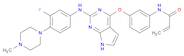 2-Propenamide, N-[3-[[2-[[3-fluoro-4-(4-methyl-1-piperazinyl)phenyl]amino]-7H-pyrrolo[2,3-d]pyrimidin-4-yl]oxy]phenyl]-