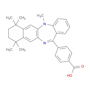 Benzoic acid, 4-(7,8,9,10-tetrahydro-5,7,7,10,10-pentamethyl-5H-benzo[e]naphtho[2,3-b][1,4]diazepin-13-yl)-