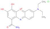 Phenoxazin-5-ium, 1-(aminocarbonyl)-7-(diethylamino)-3,4-dihydroxy-, chloride (1:1)
