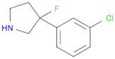 Pyrrolidine, 3-(3-chlorophenyl)-3-fluoro-
