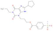 Benzoic acid, 4-(fluorosulfonyl)-, 3-(8-cyclopentyl-1,2,6,9-tetrahydro-2,6-dioxo-1-propyl-3H-pur...