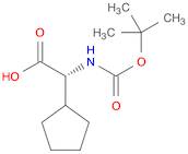 Cyclopentaneacetic acid, α-[[(1,1-dimethylethoxy)carbonyl]amino]-, (αR)-