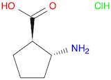 Cyclopentanecarboxylic acid, 2-amino-, hydrochloride, (1R-trans)- (9CI)