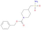 1-Piperidinecarboxylic acid, 4-[(aminosulfonyl)methyl]-, phenylmethyl ester