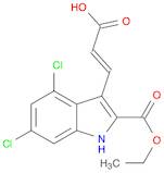 1H-Indole-2-carboxylic acid, 3-[(1E)-2-carboxyethenyl]-4,6-dichloro-, 2-ethyl ester