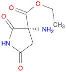 3-Pyrrolidinecarboxylic acid, 3-amino-2,5-dioxo-, ethyl ester, (3R)-