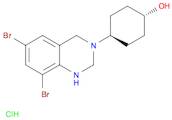Cyclohexanol, 4-(6,8-dibromo-1,4-dihydro-3(2H)-quinazolinyl)-, hydrochloride (1:1), trans-