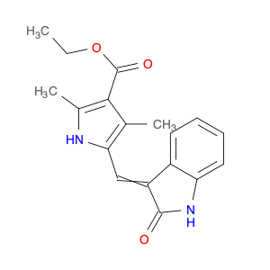 1H-Pyrrole-3-carboxylic acid, 5-[(1,2-dihydro-2-oxo-3H-indol-3-ylidene)methyl]-2,4-dimethyl-, ethyl ester