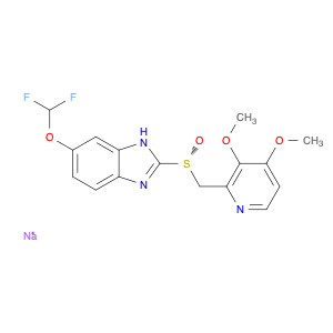 1H-Benzimidazole, 6-(difluoromethoxy)-2-[(R)-[(3,4-dimethoxy-2-pyridinyl)methyl]sulfinyl]-, sodium…